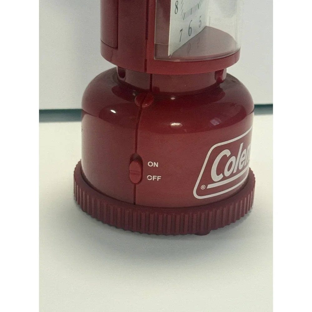 Coleman 6 Inch Lantern - Novelty Clock Battery Operated with Light & Alarm Red